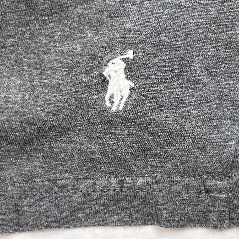 Polo Ralph Lauren Slim Fit V-Neck Cotton Tee in Marled Heather Gray Size XL - Picture 3 of 5